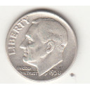 1958 - 10 Cents (Dime) Argento Dollaro Stati Uniti Roosevelt  Dime BB++